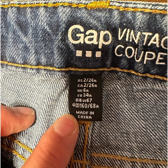 Gap vintage high rise jeans size 2 dark blue wash - Picture 12 of 12